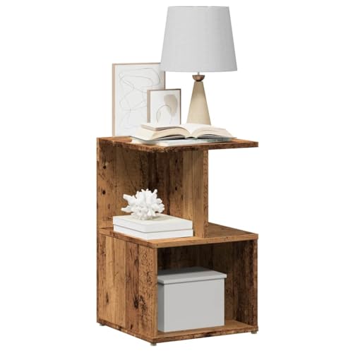 Juroupi Nachttische 2 STK. Nightstand Beistelltisch Schlafzimmer MöBel Nachtschrank Nachtisch Altholz-Optik 35x35x55 cm Holzwerkstoff von Juroupi
