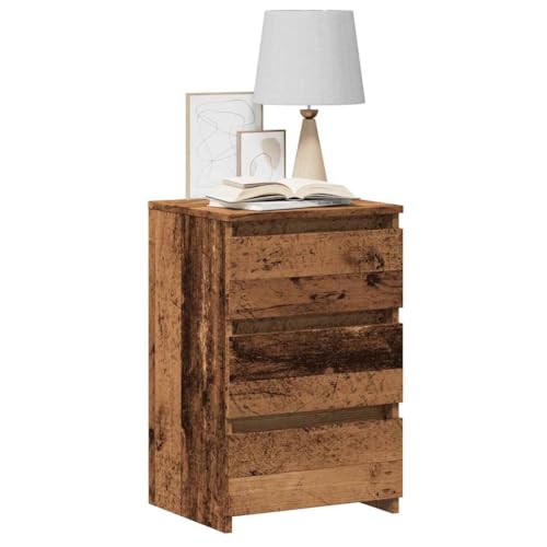 Juroupi Nachttische 2 STK. Nightstand Beistelltisch Schlafzimmer MöBel Nachtschrank Nachtisch Altholz-Optik 40x35x62,5 cm Holzwerkstoff von Juroupi