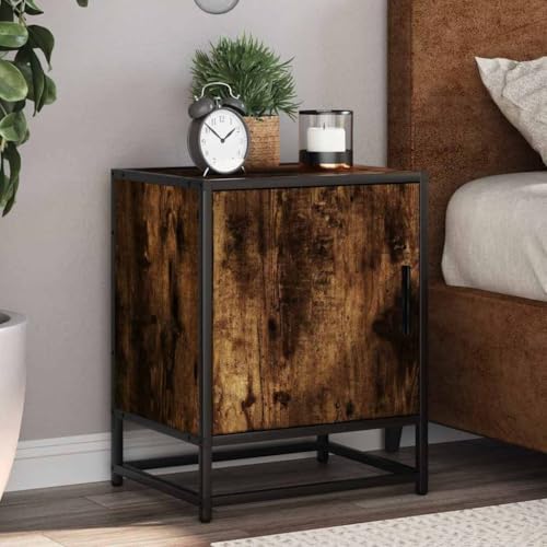 Juroupi Nachttische 2 STK. Nightstand Beistelltisch Schlafzimmer MöBel Nachtschrank Nachtisch Räuchereiche 40x31x50cm Holzwerkstoff Metall - 848714 Juroupi Nachttische 2 STK. Nightstand Beistelltisch Schlafzimmer MöBel Nachtschrank Nachtisch Räuchereiche 40x31x50cm Holzwerkstoff Metall - 848714 von Juroupi