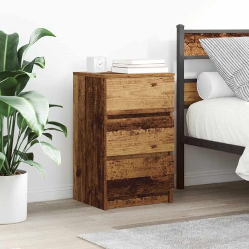 Juroupi Nachttische mit 3 Schubladen 2 STK. Nightstand Beistelltisch Schlafzimmer MöBel Nachtschrank Nachtisch Altholz-Optik 39x35x65 cm Juroupi Nachttische mit 3 Schubladen 2 STK. Nightstand Beistelltisch Schlafzimmer MöBel Nachtschrank Nachtisch Altholz-Optik 39x35x65 cm von Juroupi