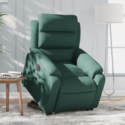 Juroupi Relaxsessel mit Aufstehhilfe Elektrisch Sessel Mit Aufstehhilfe Relax Sessel Relaxsessel Mit Aufstehhilfe Elektrisch Dunkelgrün Samt von Juroupi