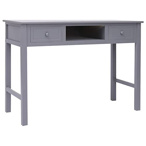 Juroupi Schreibtisch Computertisch Office Table Schreib Tisch Computer Schreibtisch Grau 108x45x76 cm Massivholz Paulownia Juroupi Schreibtisch Computertisch Office Table Schreib Tisch Computer Schreibtisch Grau 108x45x76 cm Massivholz Paulownia von Juroupi