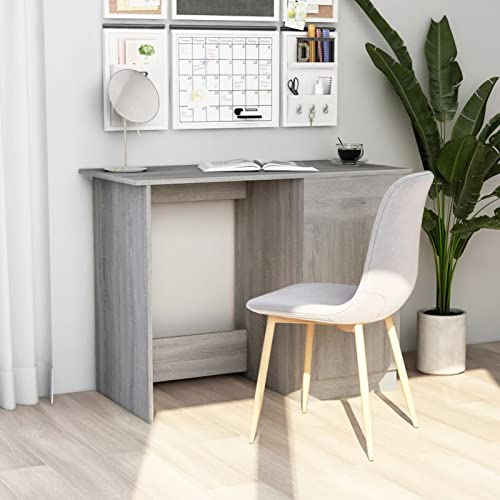 Juroupi Schreibtisch Computertisch Office Table Schreib Tisch Computer Schreibtisch Grau Sonoma 100x50x76 cm Holzwerkstoff von Juroupi
