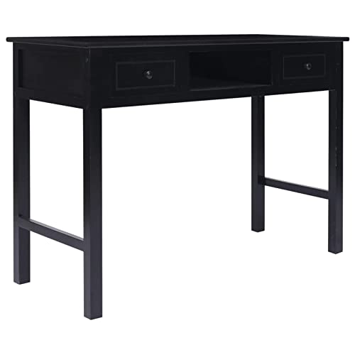 Juroupi Schreibtisch Computertisch Office Table Schreib Tisch Computer Schreibtisch Schwarz 108x45x76 cm Massivholz Paulownia Juroupi Schreibtisch Computertisch Office Table Schreib Tisch Computer Schreibtisch Schwarz 108x45x76 cm Massivholz Paulownia von Juroupi