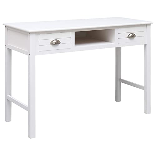 Juroupi Schreibtisch Computertisch Office Table Schreib Tisch Computer Schreibtisch Weiß 108x45x76 cm Massivholz Paulownia Juroupi Schreibtisch Computertisch Office Table Schreib Tisch Computer Schreibtisch Weiß 108x45x76 cm Massivholz Paulownia von Juroupi