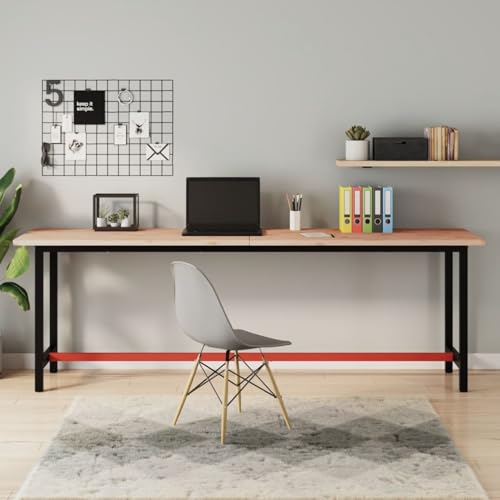 Juroupi Schreibtischplatte Massivholzplatte Tabletop Tischplatte Holz Tischplatten 220x55x2,5 cm Massivholz Buche von Juroupi