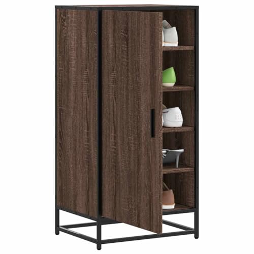 Juroupi Schuhregal Shoe Cabinet Schuhablage Flur Schuhe Regal SchuhstäNder Braun Eichen-Optik 48x38x97,5 cm Holzwerkstoff von Juroupi