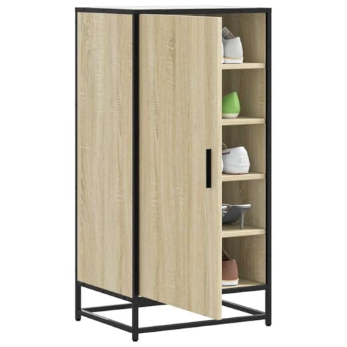 Juroupi Schuhregal Shoe Cabinet Schuhablage Flur Schuhe Regal SchuhstäNder Sonoma-Eiche 48x38x97,5 cm Holzwerkstoff von Juroupi
