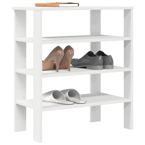 Juroupi Schuhregal Shoe Cabinet Schuhablage Flur Schuhe Regal SchuhstäNder Weiß 61x32x70 cm Holzwerkstoff von Juroupi