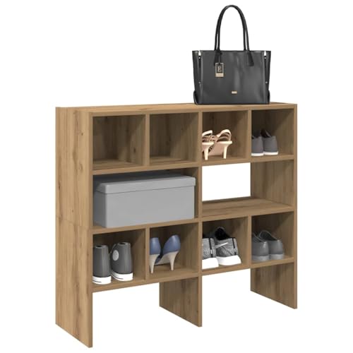 Juroupi Schuhregale 2 STK. Shoe Cabinet Schuhaufbewahrung Shoes Rack Schuhablage Flur Schuhregal Stapelbar Artisan-Eiche 89,5x30x40 cm von Juroupi