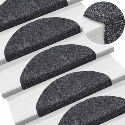 Juroupi Selbstklebende Treppenmatten 10 STK. Treppenstufen Matten Treppen Teppichstufen Stufenteppich Selbstklebend Dunkelgrau 65x21x4 cm Juroupi Selbstklebende Treppenmatten 10 STK. Treppenstufen Matten Treppen Teppichstufen Stufenteppich Selbstklebend Dunkelgrau 65x21x4 cm von Juroupi