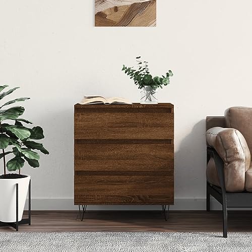 Juroupi Sideboard Braun Eichen-Optik 60x35x70 cm Holzwerkstoff Sideboard Wohnzimmer Buffetschrank Cabinet MöBel Wohnzimmer von Juroupi