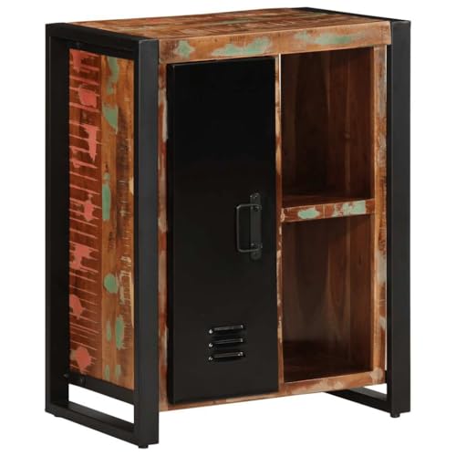 Juroupi Sideboard Wohnzimmerschrank MöBel Aufbewahrungsschrank Sideboard Schlafzimmer Mehrfarbig 55x35x70 cm Altholz Massiv von Juroupi