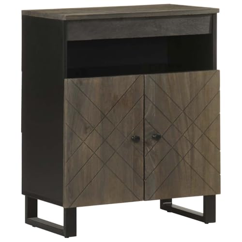 Juroupi Sideboard Wohnzimmerschrank MöBel Aufbewahrungsschrank Sideboard Schlafzimmer Schwarz 60x33x75 cm Massivholz Mango von Juroupi