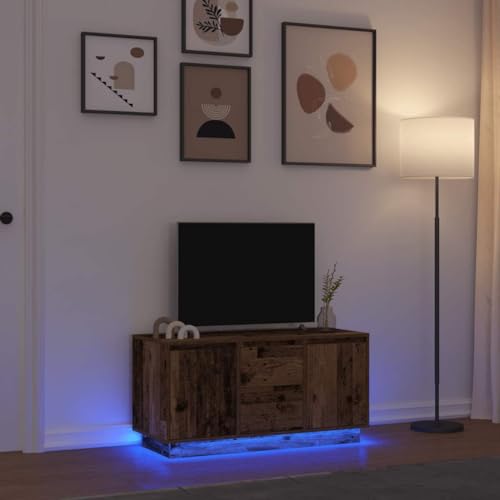 Juroupi TV-Schrank mit LED-Leuchten Fernsehschrank Wohnzimmer MöBel TV MöBel Wohnzimmer Schrank TV Table Altholz-Optik 100x41x50 cm Juroupi TV-Schrank mit LED-Leuchten Fernsehschrank Wohnzimmer MöBel TV MöBel Wohnzimmer Schrank TV Table Altholz-Optik 100x41x50 cm von Juroupi