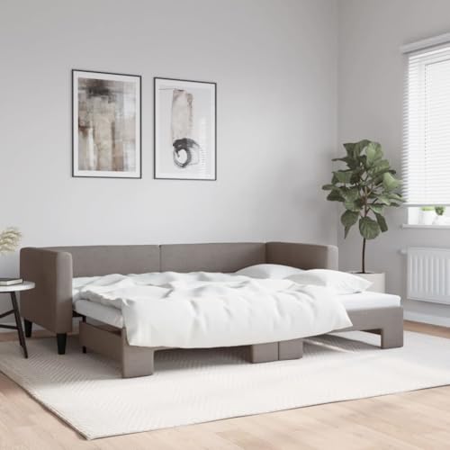 Juroupi Tagesbett Ausziehbar Bett Ausziehbar Daybed Tagesbett Ausziehbar Sofabett Ausziehbares Bett Taupe 80x200 cm Stoff - 3196576 Juroupi Tagesbett Ausziehbar Bett Ausziehbar Daybed Tagesbett Ausziehbar Sofabett Ausziehbares Bett Taupe 80x200 cm Stoff - 3196576 von Juroupi