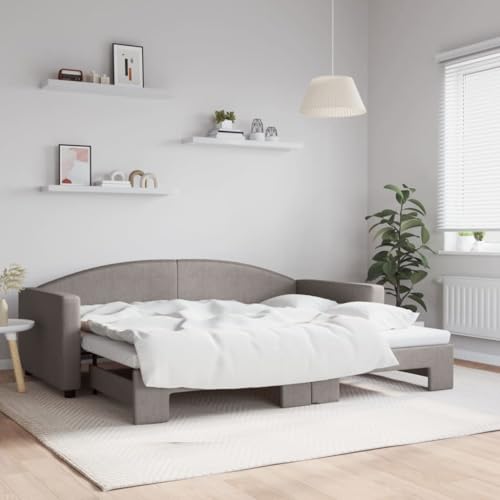 Juroupi Tagesbett Ausziehbar Bett Ausziehbar Daybed Tagesbett Ausziehbar Sofabett Ausziehbares Bett Taupe 90x200 cm Stoff - 3197191 Juroupi Tagesbett Ausziehbar Bett Ausziehbar Daybed Tagesbett Ausziehbar Sofabett Ausziehbares Bett Taupe 90x200 cm Stoff - 3197191 von Juroupi