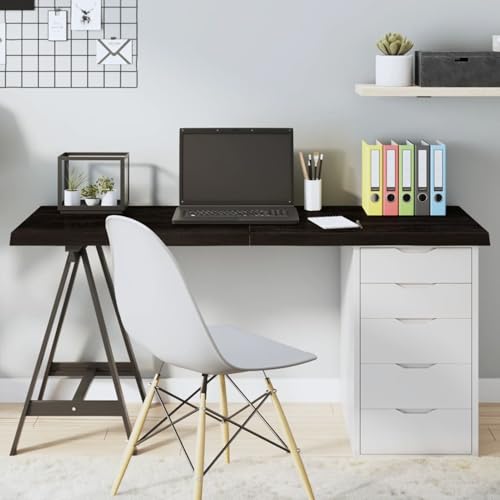 Juroupi Tischplatte Schreibtischplatte Table Top Gartentischplatte Tischplatte 140x40x(2-4) cm Massivholz Eiche Behandelt von Juroupi