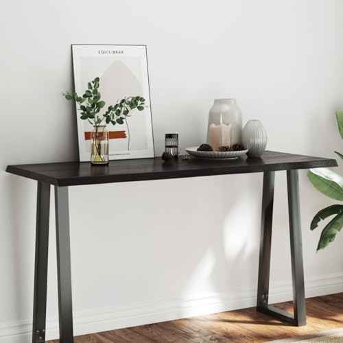 Juroupi Tischplatte Schreibtischplatte Table Top Gartentischplatte Tischplatte 140x60x(2-4) cm Massivholz Behandelt Baumkante von Juroupi