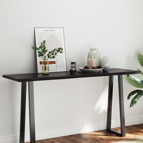 Juroupi Tischplatte Schreibtischplatte Table Top Gartentischplatte Tischplatte 160x50x(2-4) cm Massivholz Behandelt Baumkante von Juroupi