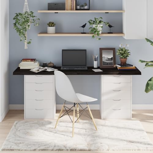 Juroupi Tischplatte Schreibtischplatte Table Top Gartentischplatte Tischplatte 180x50x(2-4) cm Massivholz Eiche Behandelt von Juroupi