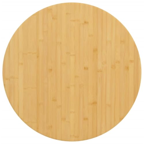 Juroupi Tischplatte Schreibtischplatte Table Top Gartentischplatte Tischplatte Ø80x4 cm Bambus von Juroupi