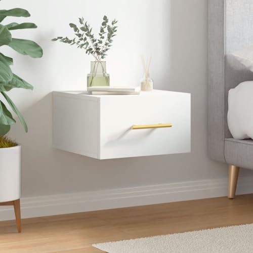 Juroupi Wand-Nachttisch Wandschrank Nachtschrank Sideboard HäNgend Nachtschrank HäNgend Weiß 35x35x20 cm von Juroupi