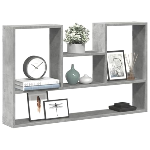 Juroupi Wandregal Regal Wand Wall Shelf Schwebendes Regal Wandregale KüChenregal Wand Betongrau 99x15x60 cm Holzwerkstoff von Juroupi