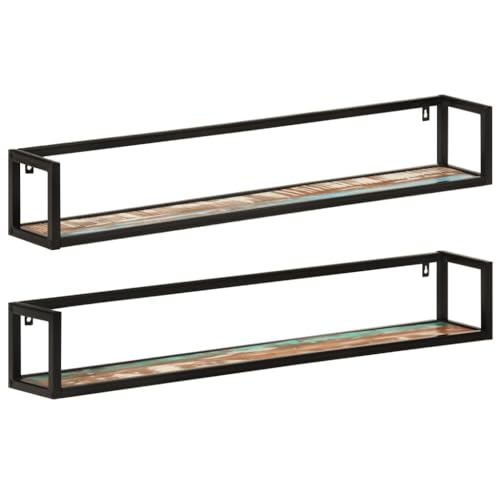 Juroupi Wandregale 2 STK. Wandregal BüCherregal Wand Regale FüR WäNde Schweberegale 110x17x17 cm Altholz Massiv und Eisen Juroupi Wandregale 2 STK. Wandregal BüCherregal Wand Regale FüR WäNde Schweberegale 110x17x17 cm Altholz Massiv und Eisen von Juroupi