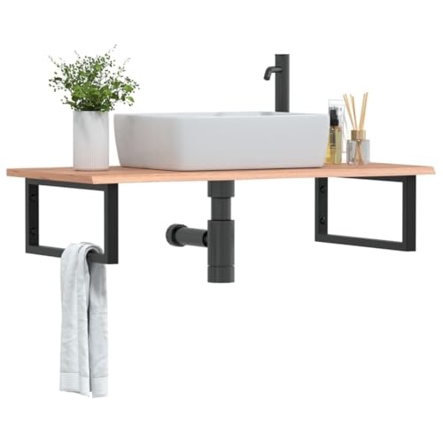 Juroupi Waschtischplatte mit Halterung Waschtischhalterung Waschtischplatte Waschtisch Halterung Stahl und Massivholz Eiche - 3302613 Juroupi Waschtischplatte mit Halterung Waschtischhalterung Waschtischplatte Waschtisch Halterung Stahl und Massivholz Eiche - 3302613 von Juroupi