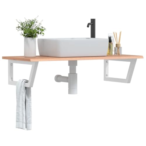 Juroupi Waschtischplatte mit Halterung Waschtischhalterung Waschtischplatte Waschtisch Halterung Stahl und Massivholz Eiche - 3302614 Juroupi Waschtischplatte mit Halterung Waschtischhalterung Waschtischplatte Waschtisch Halterung Stahl und Massivholz Eiche - 3302614 von Juroupi