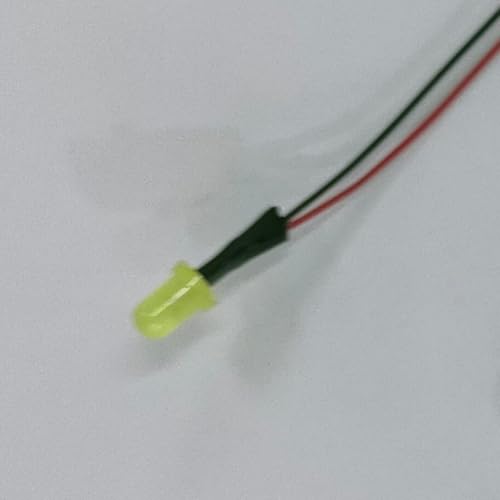 3 mm für vorverdrahtete gelbe LEDs und Widerstände, 15 Stück für effiziente 12 V 16 V DC Nutzung von Jurtmy