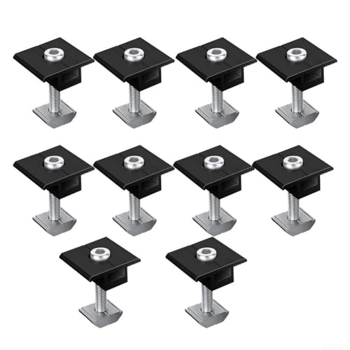 Aluminium-Legierung Solarmodul-Montageklemmen geeignet für 30 mm und 35 mm Dicke (35 mm mittlere Klemme) von Jurtmy