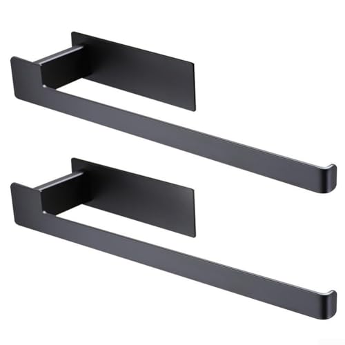 Eleganter Wand-Handtuchhalter aus Edelstahl für kleine Badezimmer und Küche (schwarz) von Jurtmy