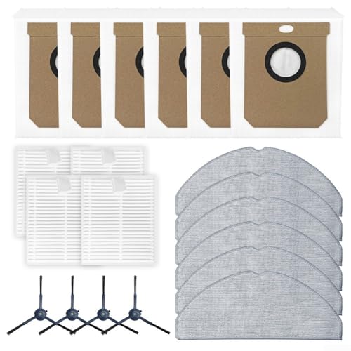 Ersatzfilter Mop Tuch Staubbeutel Seitenbürste Kit für Cecotec Conga-8490 Ultimate-Ultra Power Home Roboter Staubsauger, Wischtuch Staubbeutel Ersatzzubehör Ersatzfilter Mop Tuch Staubbeutel Seitenbürste Kit für Cecotec Conga-8490 Ultimate-Ultra Power Home Roboter Staubsauger, Wischtuch Staubbeutel Ersatzzubehör von Jurtmy