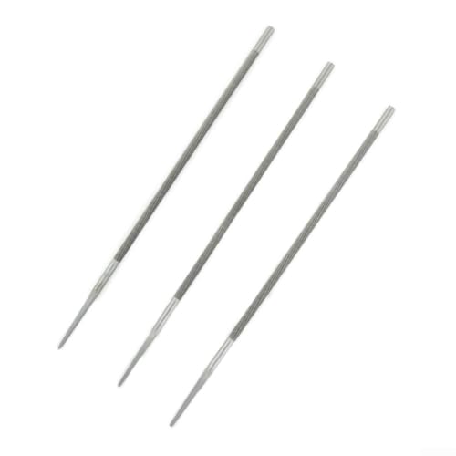 Essential Kettensägen-Werkzeuge, 3 runde Feilen für effektives Kettenschleifen (4 mm) von Jurtmy