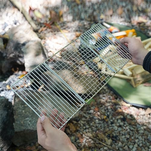 Faltbarer Grillrost aus Edelstahl für das Kochen im Freien, inklusive Tasche für einfachen Transport von Jurtmy