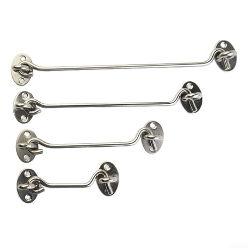 Gartentor Haken und Öse Verriegelung in Edelstahl stabile leise Halterung für Schuppen und Gewächshäuser (15,2 cm) von Jurtmy