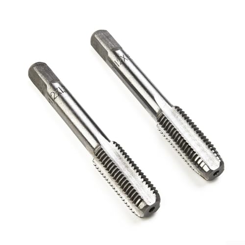 HSS-Handgewindebohrer für Rechtsgewinde, geriffeltes Design, für Metriken, Edelstahl, Eisen, Kupfer und Aluminium (M12 x 1,5 mm) von Jurtmy