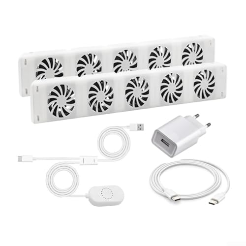 Heizkörper Ventilator, Kühlerlüfter für Radiator Booster Erweiterungsset Lüfter, Heizkörperventilatoren, energieeffizienter Heizungsventilator, Geräuscharm(DUO-SET) von Jurtmy