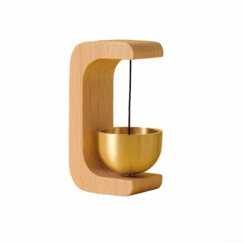 Künstlerische Türklingel aus Holz mit Windspiel, das Ihrem Zuhause Eleganz verleiht (Buche) von Jurtmy