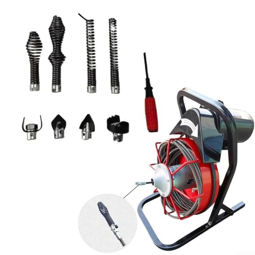 Manganese Stahl Rohrreiniger Schneidkopf Set mit 9 Teilen für Abflussreinigung Werkzeug Kompatibel mit für Ridgid C8 Abflussreiniger Schlange Kabel 5/8 Zoll (16mm) Schwarz Rot von Jurtmy