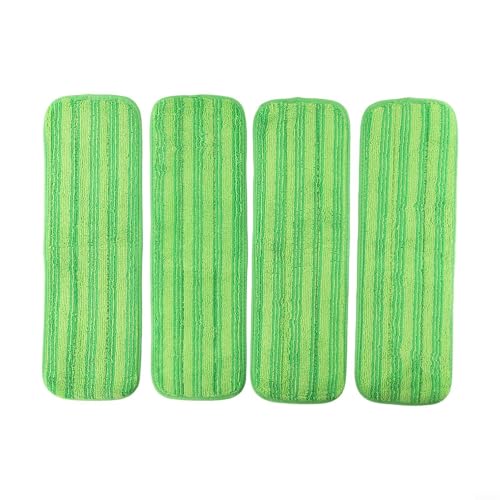 Mikrofaser Wischmopp Pad Nachfüller für Swiffer PowerMop Set mit 4 waschbaren und reinigenden Pads für eine effiziente Bodenpflege (grün) von Jurtmy