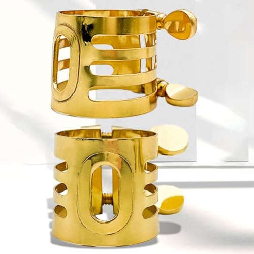 Saxophon-Mundstück Blattschraube für verbesserten Ton, passend für Sopran-Alt- Tenorsaxophone und Klarinette, Premium-Metallkonstruktion (Klarinette) von Jurtmy