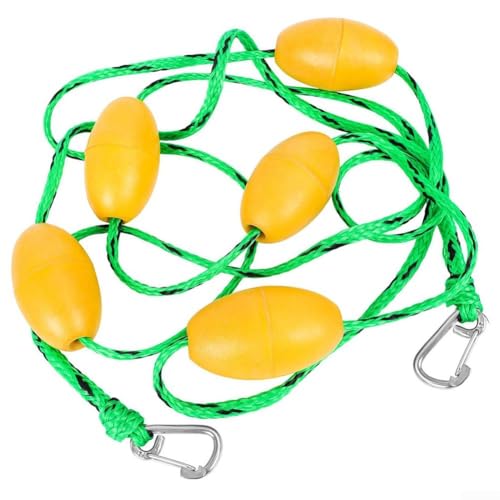 Schwimmbad-Sicherheitsseil mit 56 Bojen für klare Spurabgrenzung und Gefahrenidentifizierung, UV-beständiges und widerstandsfähiges Seil (grün schwarz) von Jurtmy