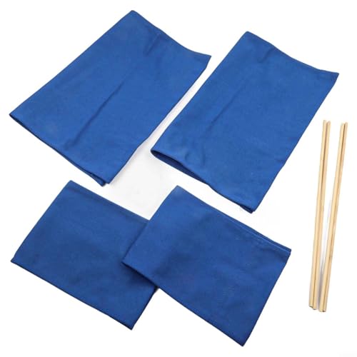 Sitzbezüge aus Segeltuch, 2 Sets mit Zauberstab-Zubehör, leicht zu reinigen und zu ersetzen für eine längere Lebensdauer des Stuhls (blau) von Jurtmy