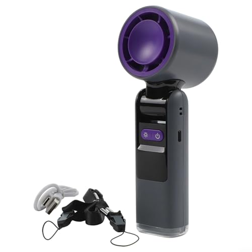Tragbarer Mini-Ventilator mit digitalem Bildschirm, 100 einstellbare Geschwindigkeitseinstellungen, wiederaufladbarer USB-Handventilator, kleiner persönlicher Ventilator für Reisen, Camping von Jurtmy