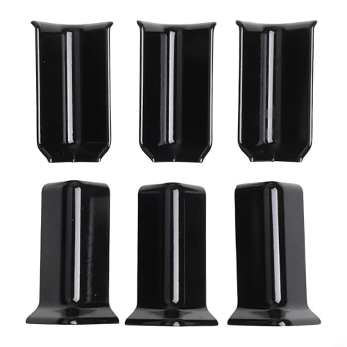 Wall Corner Blocks 6 Pack for Efficient Baseboard Installation and Decor (M Black) von Jurtmy