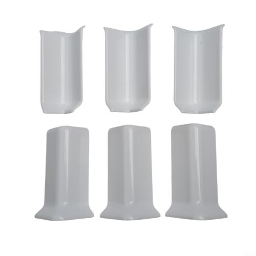 Wall Corner Blocks 6 Pack for Efficient Baseboard Installation and Decor (M White) von Jurtmy