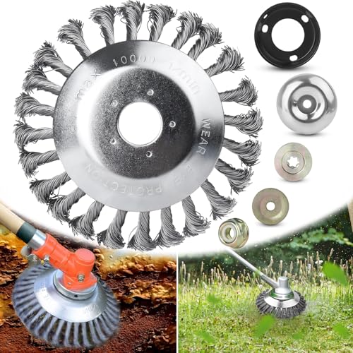Unkrautbürste Freischneider,Profi Unkrautbürste für Freischneider mit 25,4mm Bohrung,Wildkrautbürste für Motorsense Rasentrimmer,Rundbürste Unkrauttrimmer Drahtbürste Inkl.Installationszubehör Unkrautbürste Freischneider,Profi Unkrautbürste für Freischneider mit 25,4mm Bohrung,Wildkrautbürste für Motorsense Rasentrimmer,Rundbürste Unkrauttrimmer Drahtbürste Inkl.Installationszubehör von Jusduit
